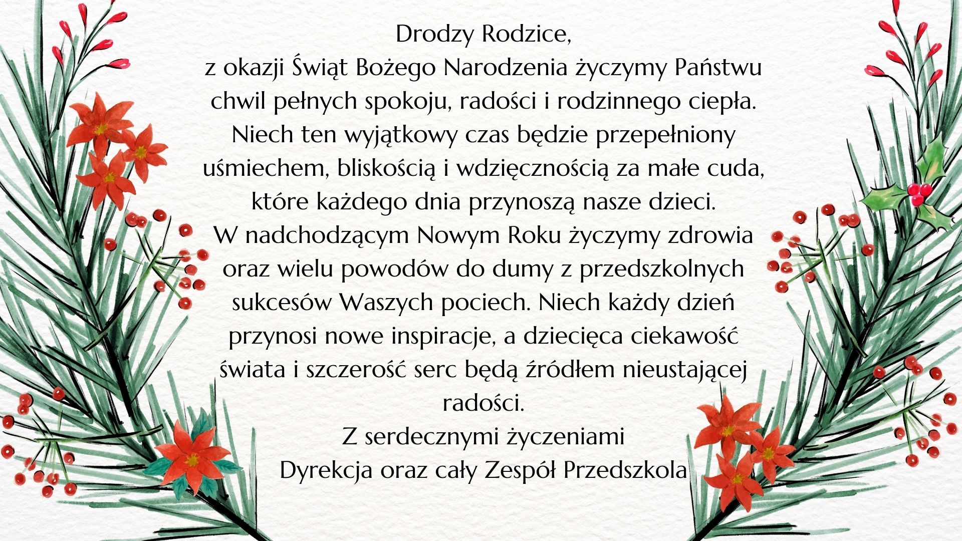 Biale Zielone i Czerwone Akwarela Boze Narodzenie Zyczenia Wideo 1