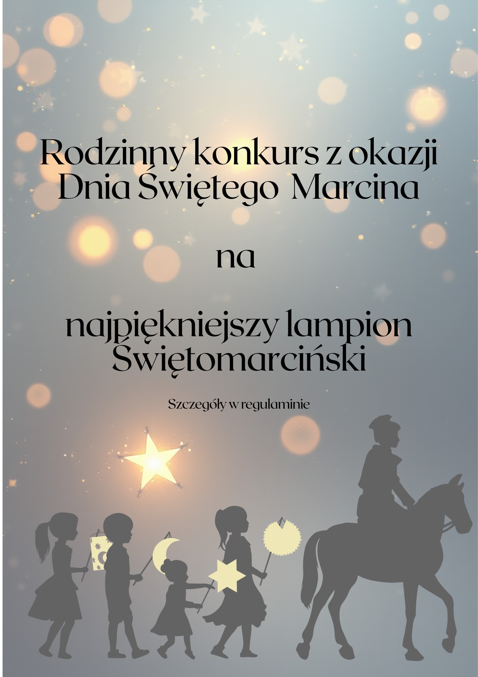 Czarny Bialy i Niebieski Minimalistyczny Nowoczesny Klasyczny Ilustracyjny Swiety Marcin Plakat 2